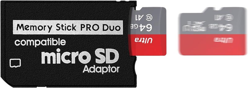 DUEQID محول ذاكرة فلاش لجهاز PSP، بطاقة Micro SD إلى بطاقة ذاكرة PRO Duo MagicGate متوافقة مع الكاميرا، Handycam، الهاتف المحمول و PSP 1000/2000/3000 - Image 4
